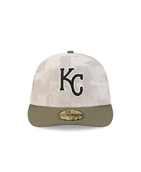 New Era Men's Light Beige/Olive Kansas City Royals 2025 Armed Forces Day 59FIFTY Fitted Hat