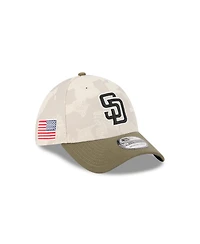New Era Men's Light Beige/Olive San Diego Padres 2025 Armed Forces Day 39THIRTY Flex Hat