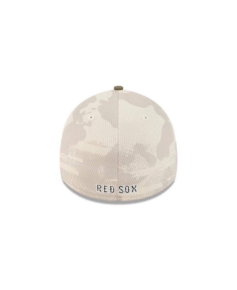 New Era Men's Light Beige/Olive Boston Red Sox 2025 Armed Forces Day 39THIRTY Flex Hat