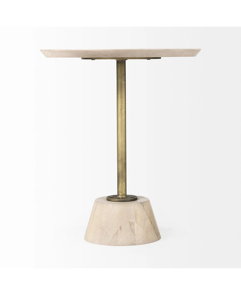 Blended Wood Round End Table with Timeless Appeal