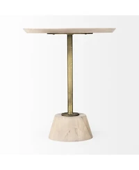 Blended Wood Round End Table with Timeless Appeal