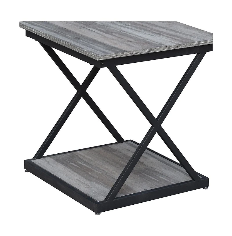 Manufactured Wood Square End Table – Space-Saving Side Table for Living Room or Entryway