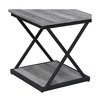 Manufactured Wood Square End Table – Space-Saving Side Table for Living Room or Entryway