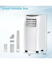 8000 Btu Portable Air Conditioner with Sleep Mode and Dehumidifier Function