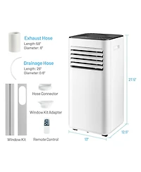 10000 Btu Portable Evaporative Air Cooler Dehumidifier with 24H Timer