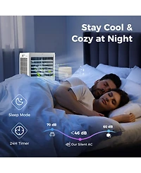 4-in-1 8000 Btu Portable Air Conditioner with Fan and Dehumidifier