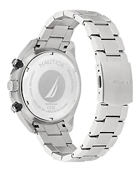 Nautica Men's Chronograph Silver-Tone Stainless Steel Watch