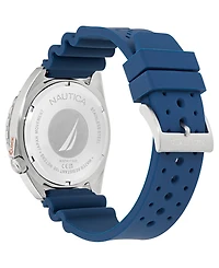 Nautica Men's Analog Blue Silicone Watch, 44mm