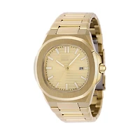 Invicta Men's Speedway Quartz 3 Hand Gold Dial Watch