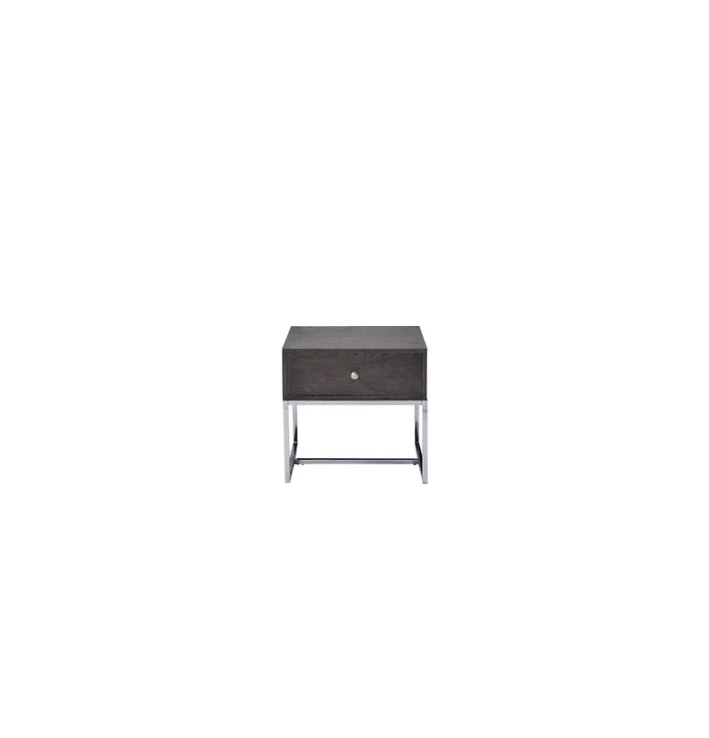 Contemporary End Table with Storage Drawer – Engineered Wood Build