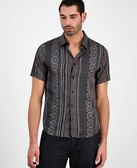 Guess Men's Mosaic Stripe Shirt