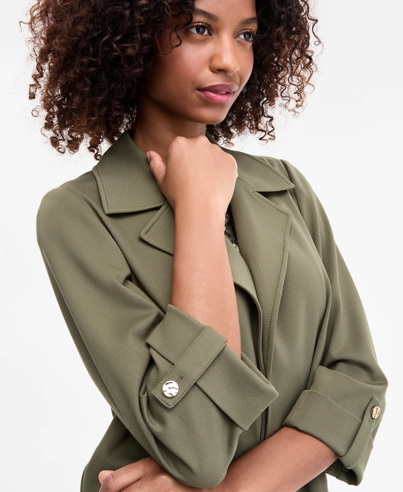 Anne Klein Women's Notched Collar Drapey Cropped Jacket
