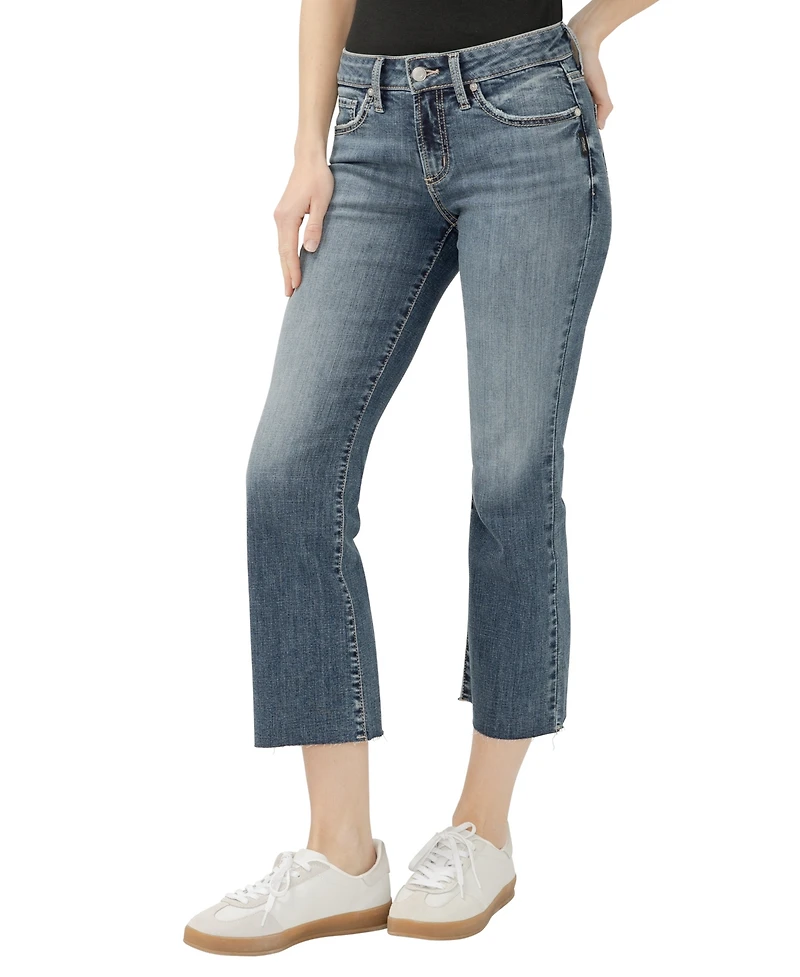 Silver Jeans Co. Women's Suki Mid Rise Curvy Fit Flare Jeans