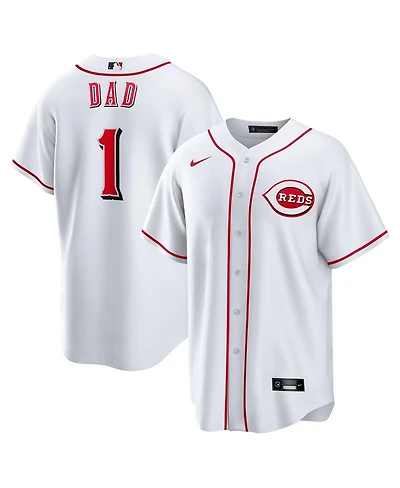 Nike Men's White Cincinnati Reds 1 Dad Home Replica Jersey