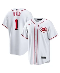 Nike Men's White Cincinnati Reds 1 Dad Home Replica Jersey