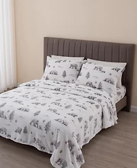 Linery & Co. Ultra-Soft Printed Velvet Plush Sheet Set