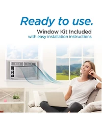 Black+Decker Window Air Conditioner 5,000 Btu, Ac Window Unit Cools Up to 150 Square Feet, Window Ac Unit with Mechanical Controls, 2 Cooling Speeds a