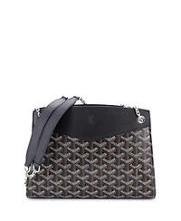 Pre-Owned Goyard Pm Structured Rouette Chain Shoulder Bag Coated Canvas