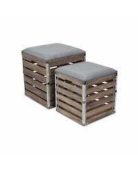 Set Of 2 Square Stor