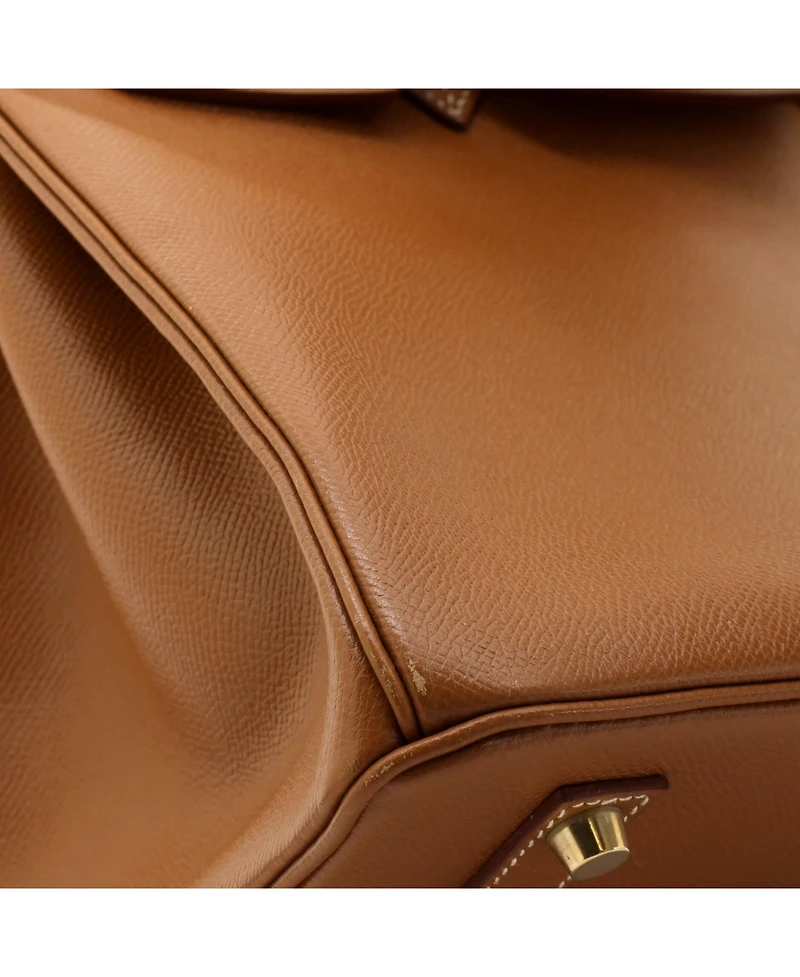 Pre-Owned Hermes Birkin 35 Handbag Brown Courchevel with Gold Hardware