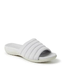 Dearfoams Womens Low Foam Slide Sandal