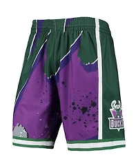 Men's Mitchell & Ness Purple Milwaukee Bucks Hardwood Classics 2000 Hyper Hoops Swingman Shorts