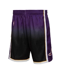 Mitchell & Ness Men's Purple/Black Los Angeles Lakers 2009/10 Hardwood Classics Fadeaway Reload 3.0 Swingman Shorts