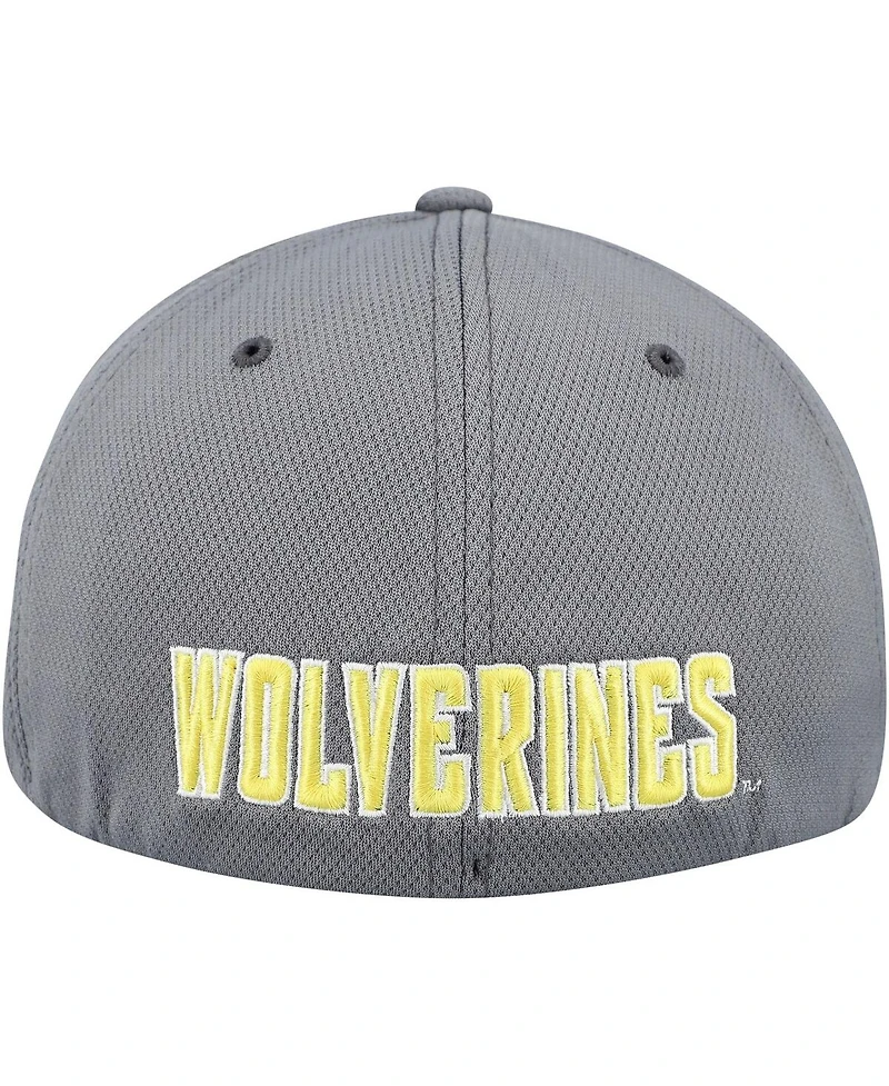 Top of the World Men's Gray Michigan Wolverines Reflex Hybrid Tech Flex Hat
