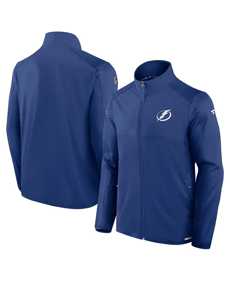 Fanatics Men's Blue Tampa Bay Lightning Authentic Pro Rink Fleece Full-Zip Jacket