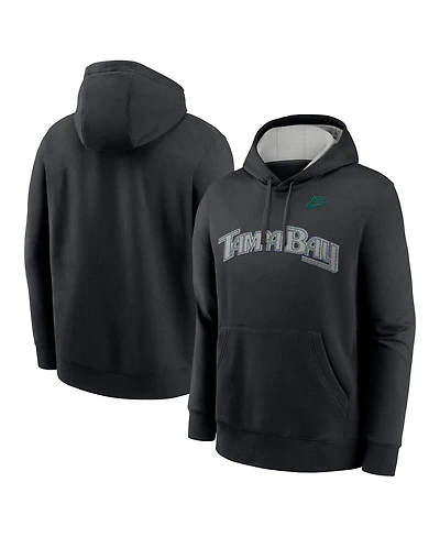 Nike Men's Black Tampa Bay Rays Rewind Club Logo Pullover Hoodie