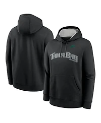 Nike Men's Black Tampa Bay Rays Rewind Club Logo Pullover Hoodie