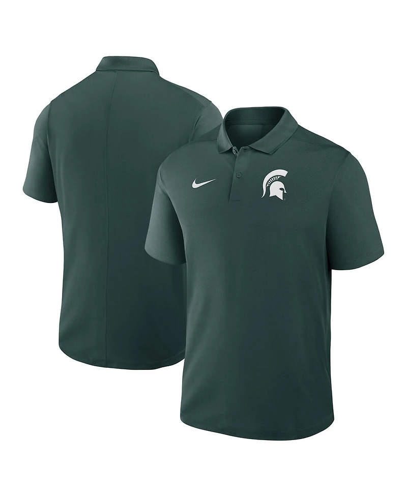 Nike Men's Green Michigan State Spartans Primetime Victory Primary Logo Performance Polo Shirt