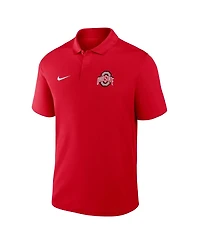 Nike Men's Scarlet Ohio State Buckeyes Primetime Victory Primary Logo Performance Polo Shirt