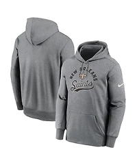 Nike Men's Heather Gray New Orleans Saints Performance Fleece Pullover Hoodie