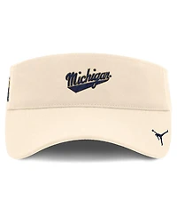 Jordan Men's Natural Michigan Wolverines Primetime Ace Adjustable Visor