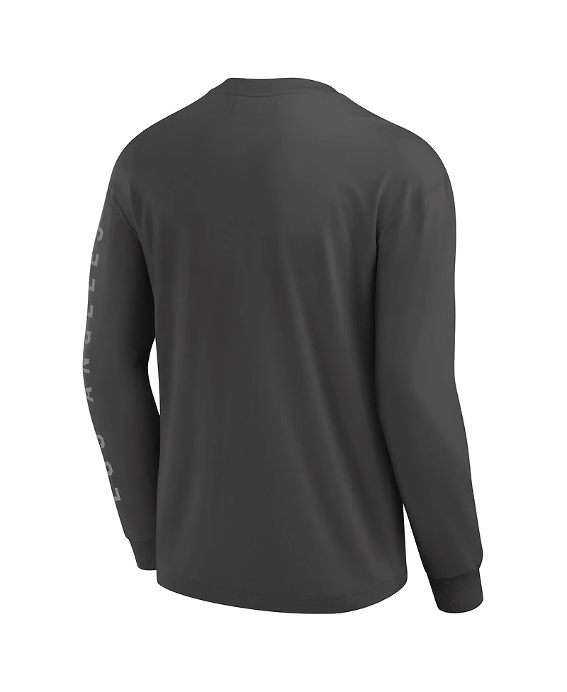 Fanatics Men's Gray Los Angeles Lakers Elements Future Ground Tonal Info Long Sleeve T-Shirt