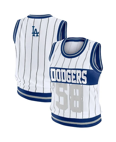 Wear by Erin Andrews Women's White Los Angeles Dodgers Sporty Tank Top