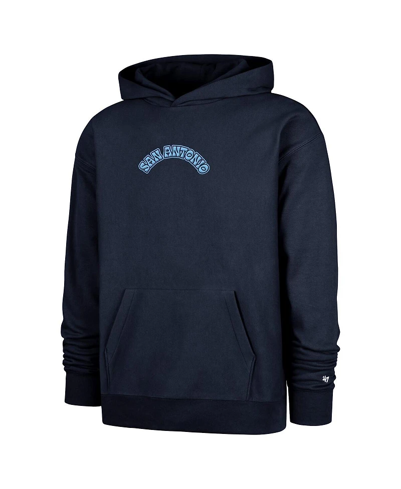 '47 Brand Men's Navy San Antonio Spurs 2024/25 City Edition Double Crossover Foundation Pullover Hoodie