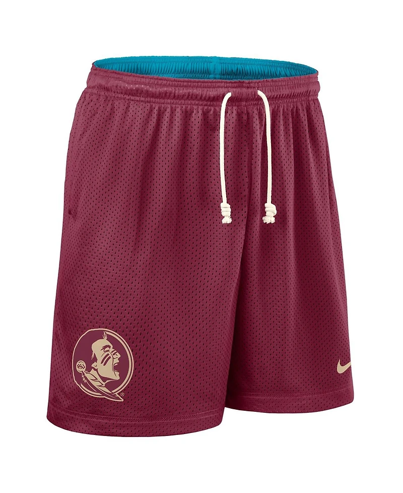 Nike Men's Garnet/Turquoise Florida State Seminoles 2025 Sideline Reversible Performance Shorts