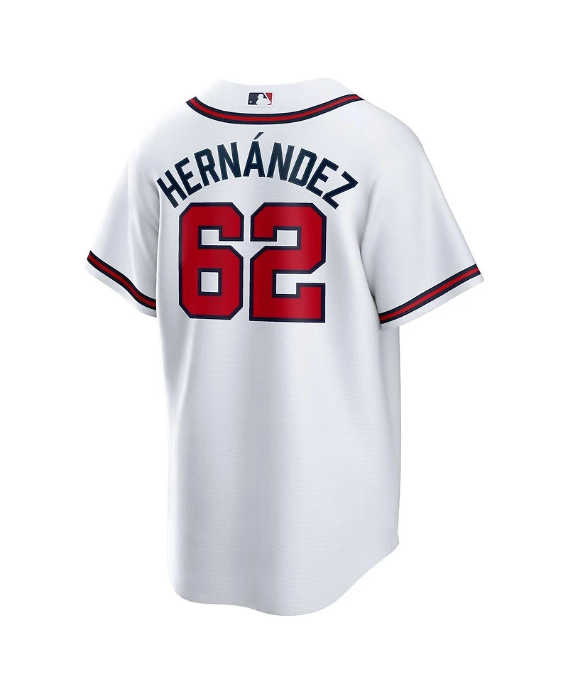 Nike Men's Daysbel Hernandez White Atlanta Braves Home Replica Jersey