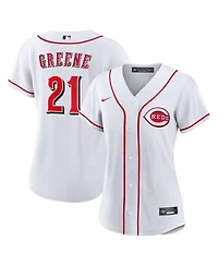 Nike Women's Hunter Greene White Cincinnati Reds Home Replica Jersey