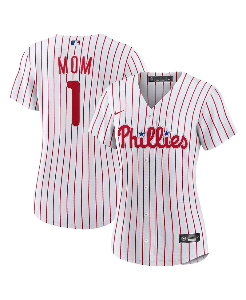 Nike Women's White Philadelphia Phillies 1 Mom Home Replica Jersey