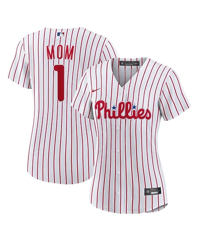 Nike Women's White Philadelphia Phillies 1 Mom Home Replica Jersey