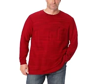 KingSize Men's Big & Tall Shrink-Less Lightweight Longer-Length Long-Sleeve Crewneck Pocket Tee