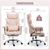 Dyhome 8-Point Massage Gaming Chair, Ergonomic Office Chair, 500lbs Weight Capacity, Adjustable Backrest 90°-135°, Adjustable Armrests