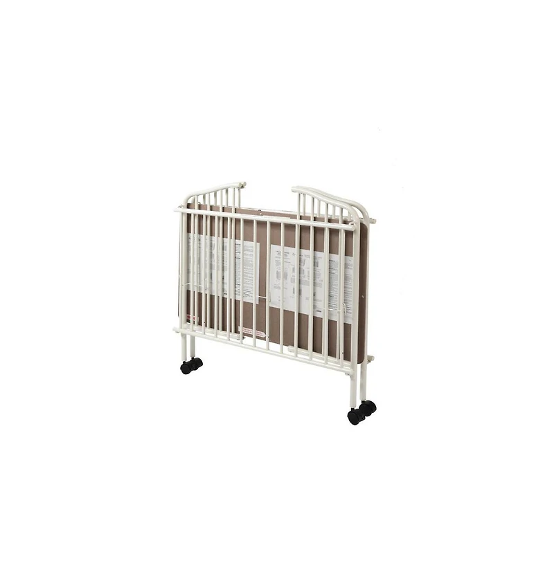 La Baby Mini/Portable/Compact Folding Crib, White