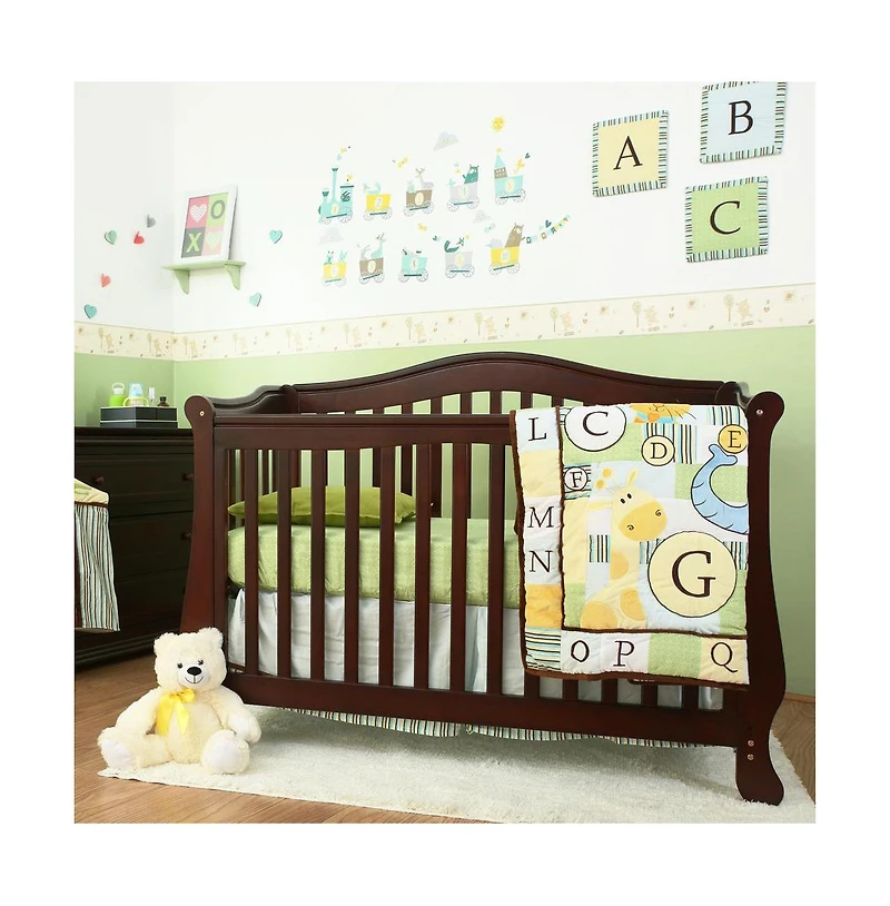 L A Baby The Brentwood 4 in 1 Convertible Full Sized Wood Crib