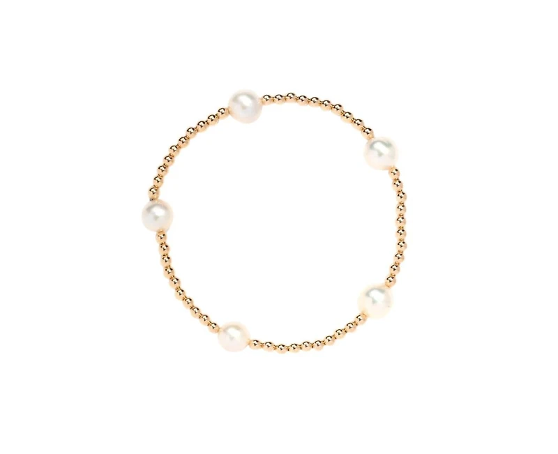 Gold Filled 3mm Bead Multi-Pearl Bracelet