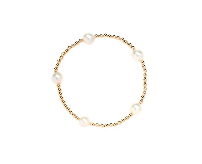 Gold Filled 3mm Bead Multi-Pearl Bracelet
