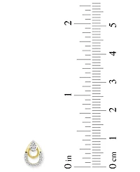 Diamond Triple Pear Openwork Earrings (1/8 ct. t.w.) in 14k Gold